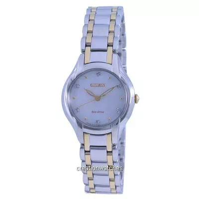 Reloj para mujer Citizen Diamond Accents Two Tone de acero inoxidable Eco-Drive EM0284-51D