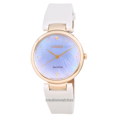 Reloj Citizen Mother Of Pearl Dial Satin Eco-Drive EM0853-22D para mujer