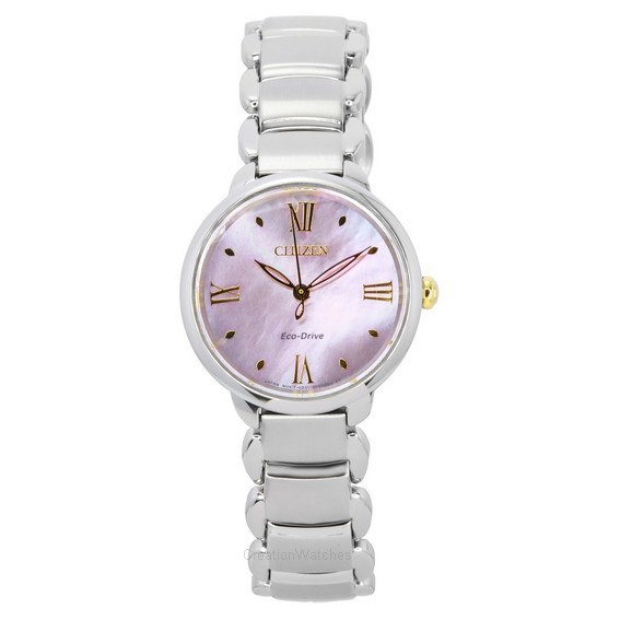 Citizen L Series Eco-Drive Stainless Steel Mother of Pearl Dial EM0927-87Y นาฬิกาผู้หญิง