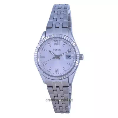 Fossil Scarlette Micro Silver Dial Reloj de cuarzo de acero inoxidable ES4991 para mujer
