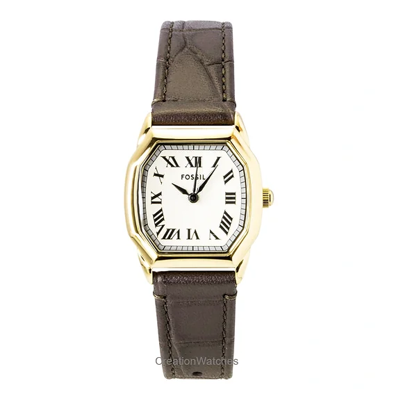 Fossil Harlow Leather Strap Cream Dial Quartz ES5426 Women's Watch