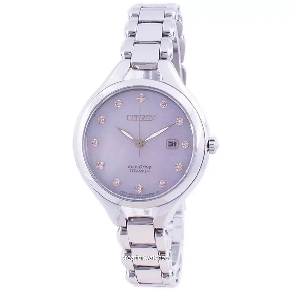 Citizen Super Titanium Diamond Accents Eco-Drive EW2560-86Y Women's Watch