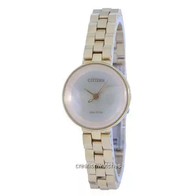 Reloj para mujer Citizen Ambiluna Champagne Dial de acero inoxidable en tono dorado Eco-Drive EW5502-51P