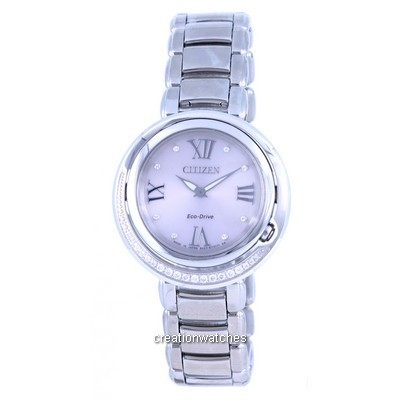 Citizen Diamond Accents Stainless Steel Silver Dial Eco-Drive EX1120-53X Women's Watch
