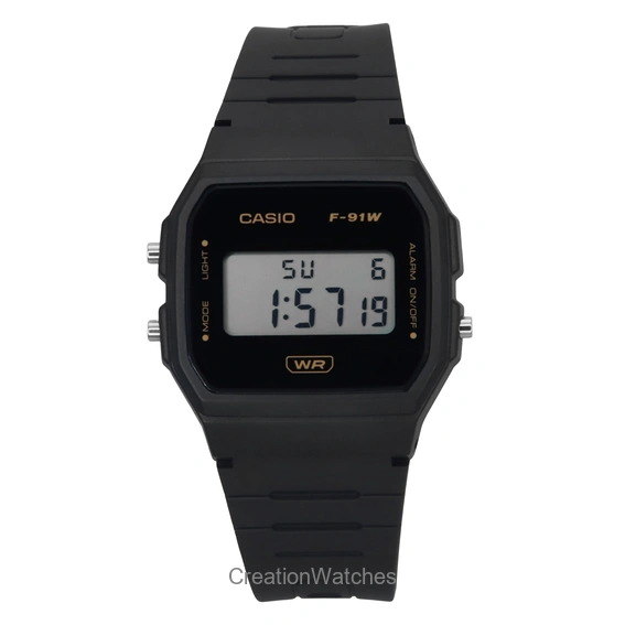 Casio POP Digital สายเรซินชีวภาพสีเทา รุ่น F-91WB-8A นาฬิกา Unisex