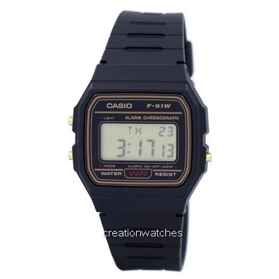 นาฬิกาข้อมือผู้ชาย Casio Alarm Chronograph Digital F-91WG-9S F91WG-9S