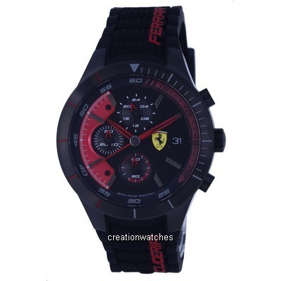 Ferrari Scuderia Chronograph Analog Silicon Black Dial Quartz F0830260 Men's Watch