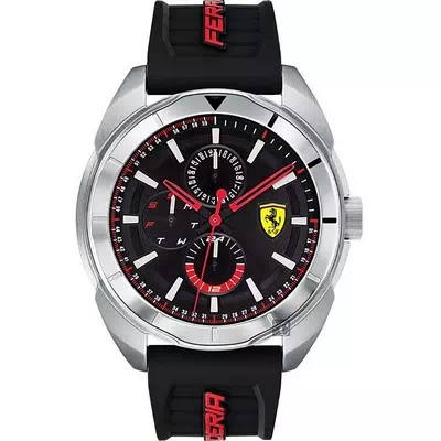 Ferrari Scuderia Forza Black Dial Silicon Band Quartz Men S Watch