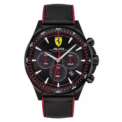 Ferrari Scuderia Pilota Chronograph Nylon Strap Quartz 0830623 Men's Watch
