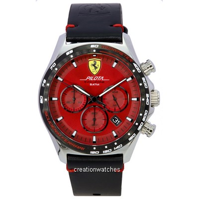 Scuderia Ferrari Pilota Evo Chronograph Red Dial Quartz 0830713 Men's Watch