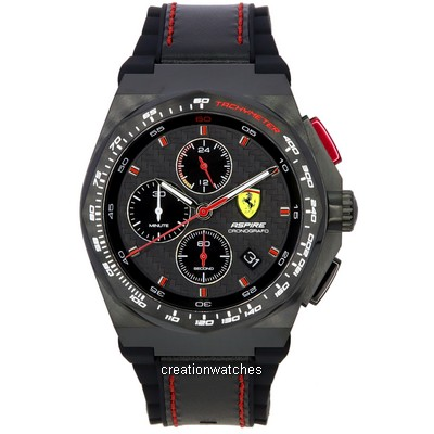 Scuderia Ferrari Aspire Chronograph สีดำ dial ควอตซ์ 0830792 นาฬิกาข้อมือผู้ชาย