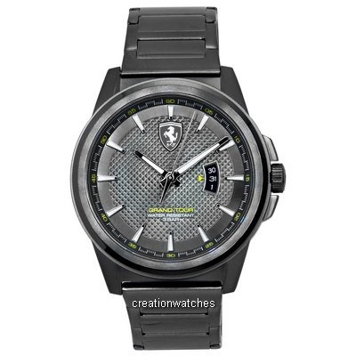 Scuderia Ferrari Grand Tour Stainless Steel Grey Dial Quartz 0830836 Men's Watch