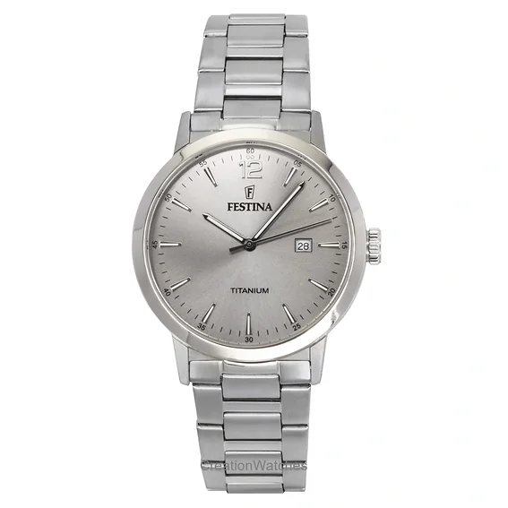 Festina Titanium Grey Dial Quartz F20435-2 Men's Watch