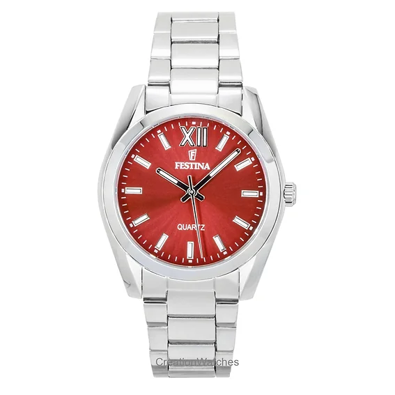 Festina Alegria Stainless Steel Red Dial Quartz F20622-B Women's Watch