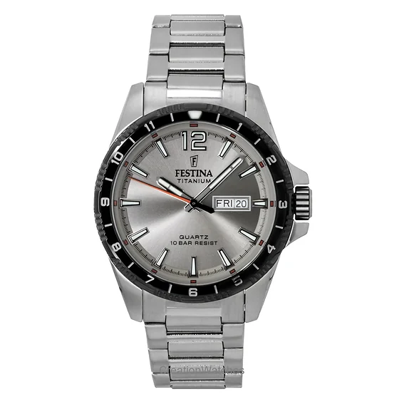 Festina Titanium Grey Dial Quartz F20698-1 100M Men's Watch