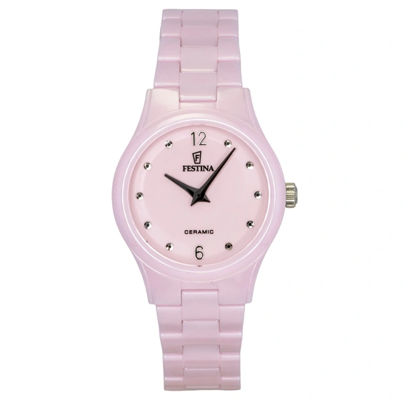 Festina Ceramic Pink Dial Quartz F20751-2 Women's Watch
