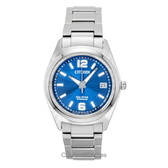 Citizen Eco-Drive Super Titanium Blue Dial FE6151-82L 100M Women's Watch