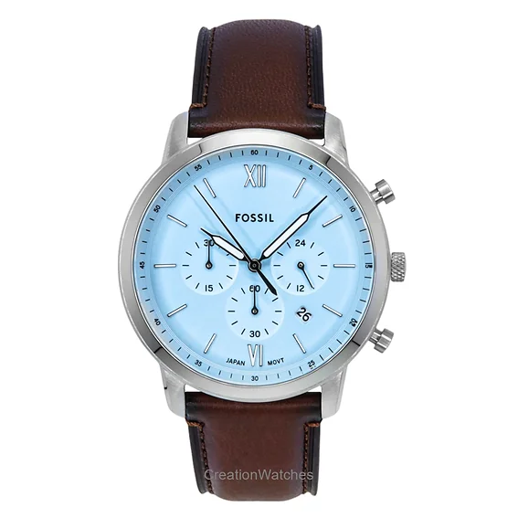 Fossil Neutra Chronograph Leather Strap Blue Sunray Dial Quartz FS6109 Men's Watch