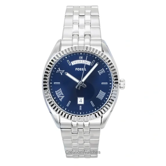 Fossil Campbell Stainless Steel Blue Dial Quartz FS6140 Men's Watch