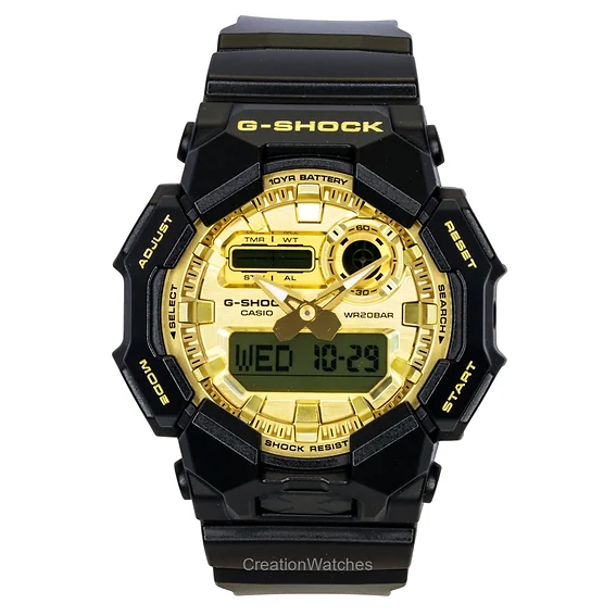 Casio G-Shock Bio-Based Resin Strap Analog Digital Gold Dial Quartz GA-010GGB-1A9 200M Men's Watch