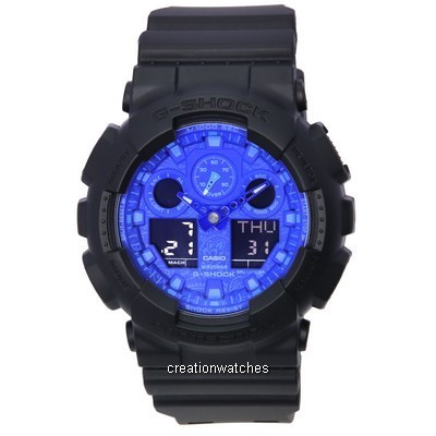 Relógio masculino Casio G-Shock analógico digital azul quartzo GA-100BP-1A GA100BP-1 200M