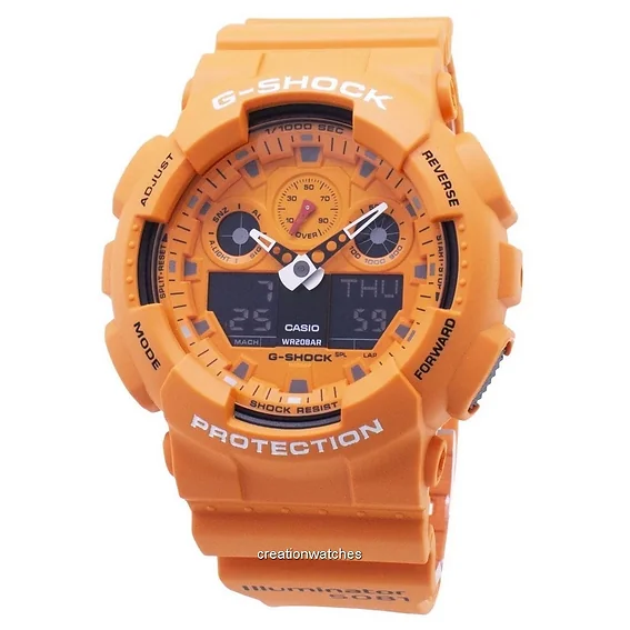 Casio G-Shock GA-100RS-4A GA100RS-4A Chronograph Quartz 200M Men's Watch