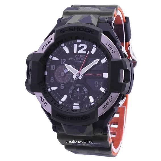 カシオGショック　GA-1100SC-3A   重力センサーツインセンサーワールドタイム カシオ G ショック Gravitymaster ツイン センサー世界時間ジョージア
