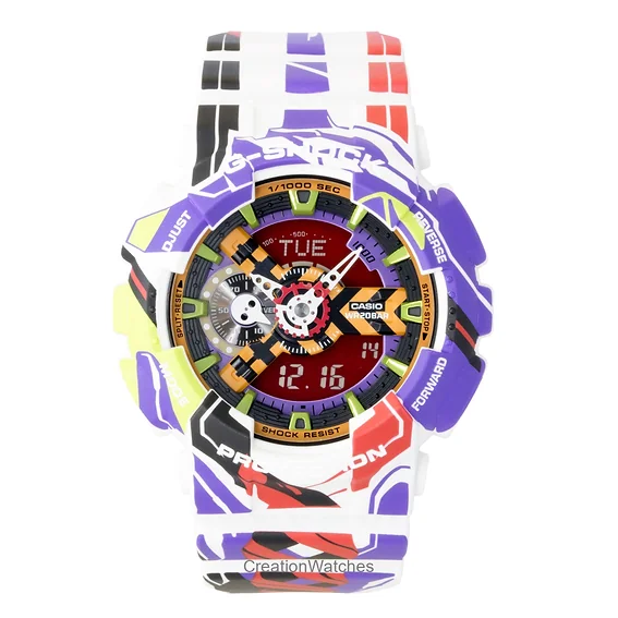 Casio G-Shock Analog Digital Evangelion 30th Anniversary Multicolor Dial Quartz GA-110EVA30-7A 200M Men's Watch