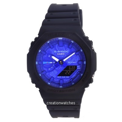 Relógio masculino Casio G-Shock analógico digital azul quartzo GA-2100BP-1A GA2100BP-1 200M