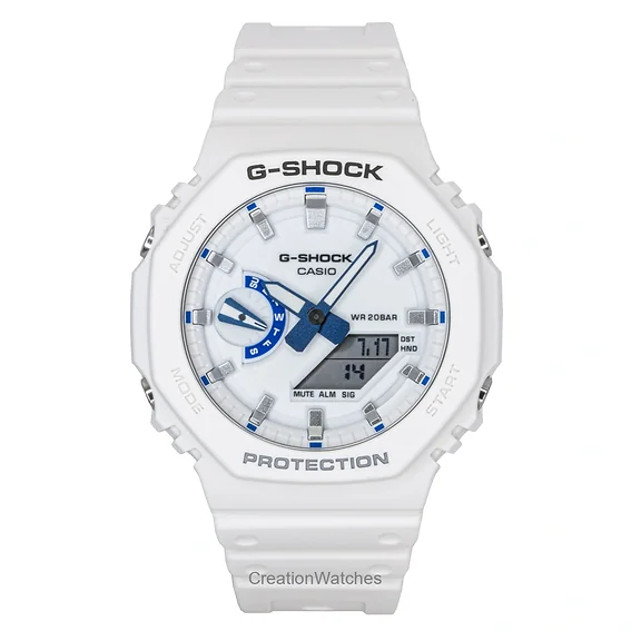 Casio G-Shock Analog Digital Resin Strap White Dial Quartz GA-2100HDS-7A 200M Men's Watch