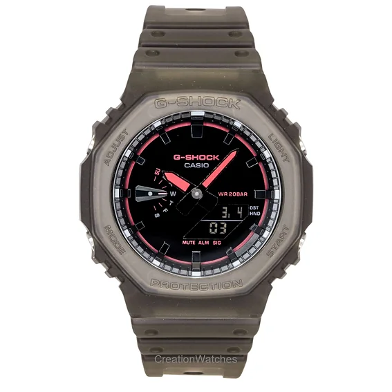 Casio G-Shock Analog Digital Resin Strap Black Dial Quartz GA-2100K-5A 200M Men's Watch