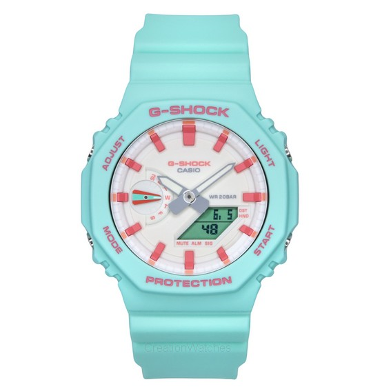 Relógio masculino Casio G-Shock analógico digital rico Brian colaboração mostrador branco quartzo GA-2100RB-3A 200M