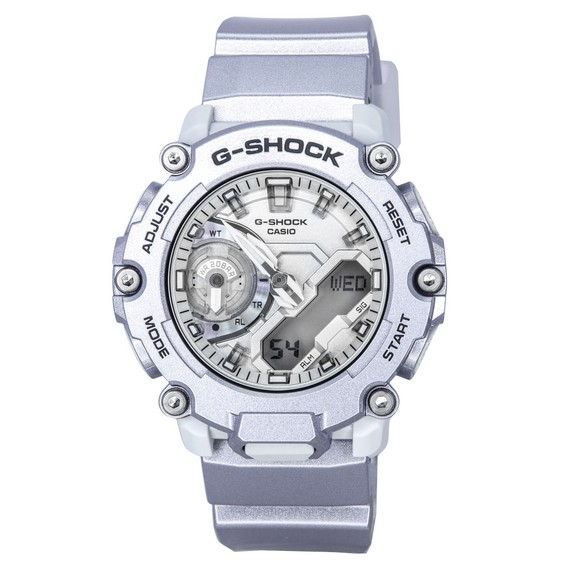 卡西歐 G-Shock 模擬數字被遺忘的未來系列灰色錶盤石英 GA-2200FF-8A 200M 男士手錶