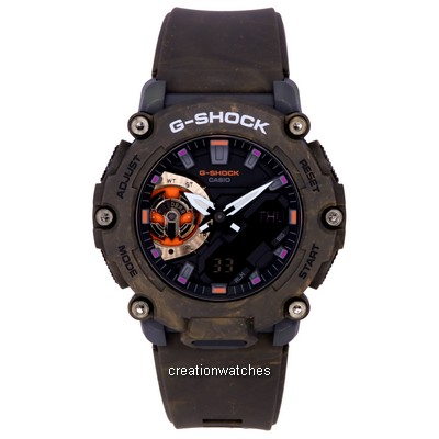 Relógio masculino Casio G-Shock analógico digital preto mostrador GA-2200MFR-5A GA2200MFR-5 200M