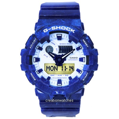 Casio G-Shock Porcelain อนาล็อก ดิจิตอล ควอตซ์ GA-700BWP-2A GA700BWP-2 200M นาฬิกาข้อมือผู้ชาย