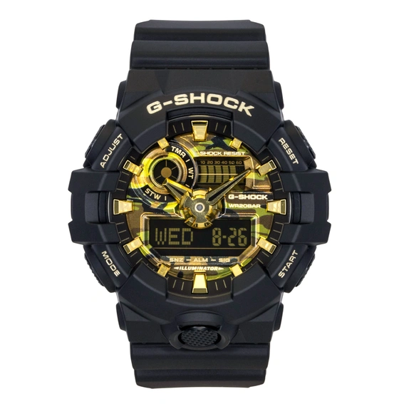 Casio G-Shock Analog Digital Resin Strap Gold Dial Quartz GA-700CF-1A 200M Men's Watch