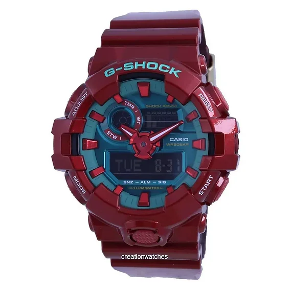 Casio G-Shock Far East Pop Analog Digital Green Dial GA-700DBR-4A GA700DBR-4 200M Men's Watch