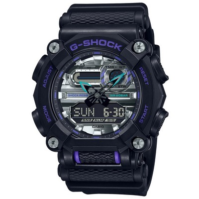 Casio G-Shock อะนาล็อก ดิจิตอล สายเรซิ่น GA-900AS-1A GA900AS-1 ผู้ชาย 200M Watch