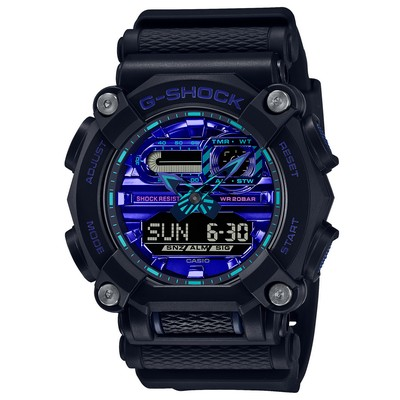 Casio G-Shock virtual analógico digital quartzo GA-900VB-1A GA900VB-1 200M relógio masculino