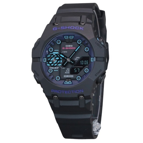 卡西欧 G-Shock 网络空间模拟数字智能手机链接蓝牙黑色表盘石英 GA-B001CBR-1A 200M 男式手表