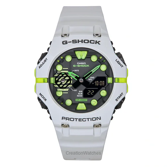 Casio G-Shock Analog Digital Smartphone Link Resin Strap Grey Dial Quartz GA-B001MW-8A 200M Men's Watch