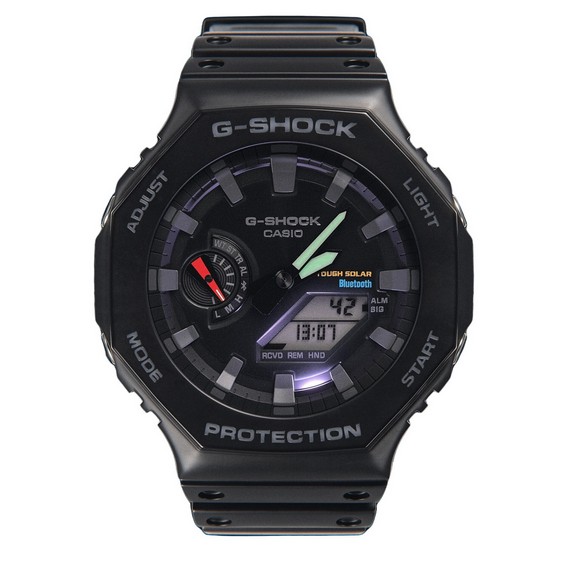 Casio G-Shock Analog Digital Mobile Link สายเรซิ่นสีดำ Tough Solar Power GA-B2100-1A 200M นาฬิกาข้อมือผู้ชาย