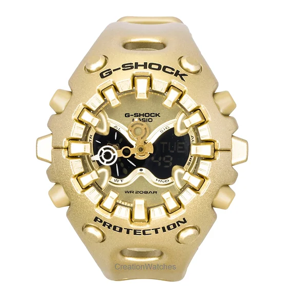 Casio G-Shock Analog Digital Resin Strap Gold Dial Quartz GA-V01A-9A 200M Unisex Watch
