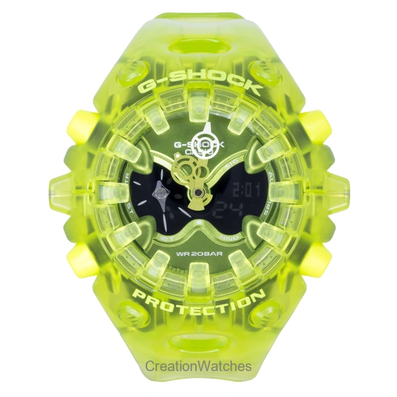 Casio G-Shock Resin Strap Analog Digital Green Dial Quartz GA-V01SKE-3A 200M Men's Watch