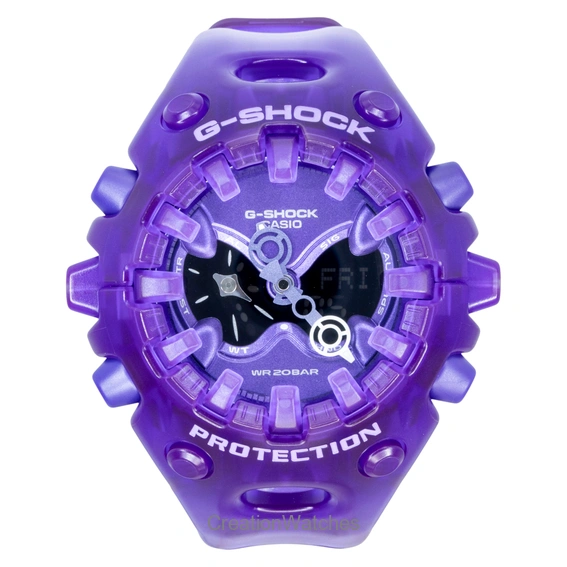 Casio G-Shock Resin Strap Analog Digital Purple Dial Quartz GA-V01SKE-6A 200M Men's Watch