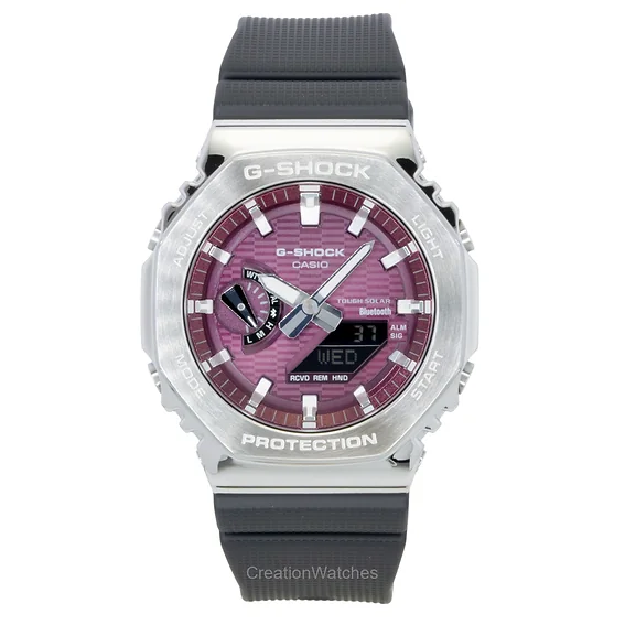 Casio G-Shock G-Steel Bio-Based Resin Strap Smartphone Link Analog Digital Pink Dial Solar GBM-2100A-4B 200M Men's Watch