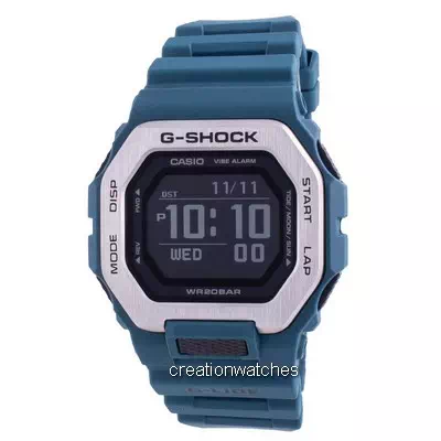 Relógio masculino Casio G-Shock G-Lide Quartz GBX-100-2 GBX100-2 200M com hora mundial