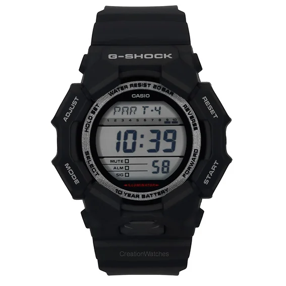 Casio G-Shock Digital Bio-Based Black Resin Strap Black Dial Quartz GD-010-1 200M Men's Watch