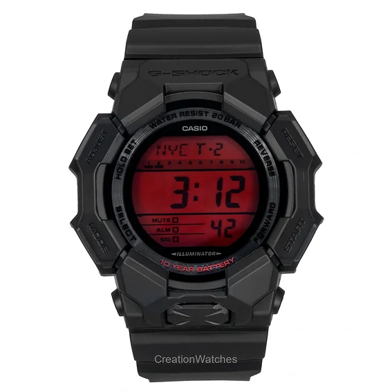 Casio G-Shock Digital Resin Strap Quartz GD-010BBR-1 200M Men's Watch
