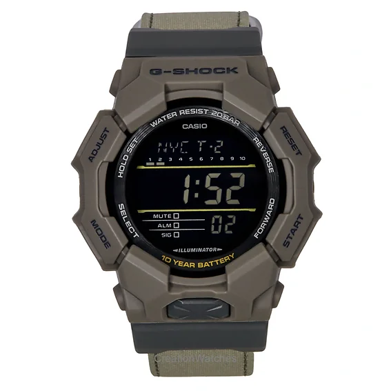 Casio G-Shock Digital Cloth Strap Quartz GD-010CE-5 200M Men's Watch
